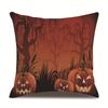 Halloween Linen Pillow Cover Printed Pillow Cover