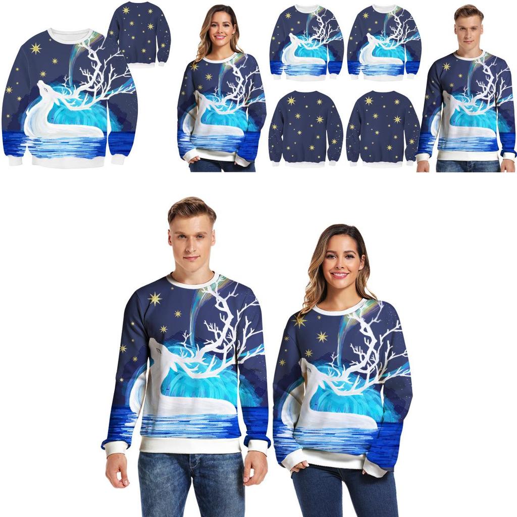 Christmas Ugly Sweater Funny Crew Neck Pullover Sweatshirt Unisex Christmas Gift