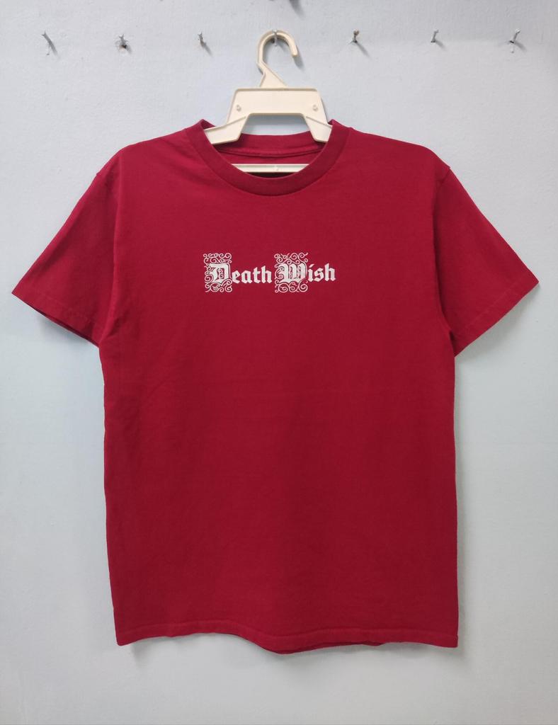 Deathwish Skateboard Red T-Shirt / Skateboarding / Skate Tee / Streetwear / Logo Spell Out / Size M