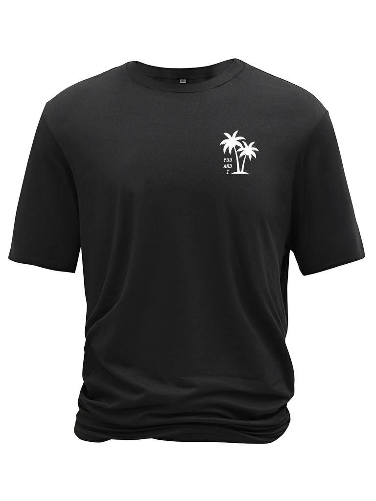 Summer creative geometric pattern Harajuku printed short-sleeved men's 100% cotton T-shirt outdoor casual top