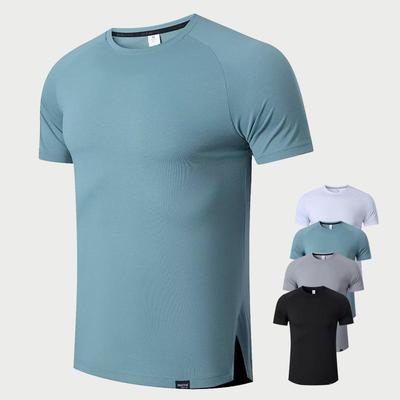 Men's Quick-Dry Short Sleeve Fitness T-Shirt - Casual Round Neck Activewear