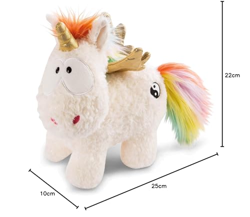 NICI Unicorn Rainbow Yan Plush Toy, 22cm, Germany, 3047377, White