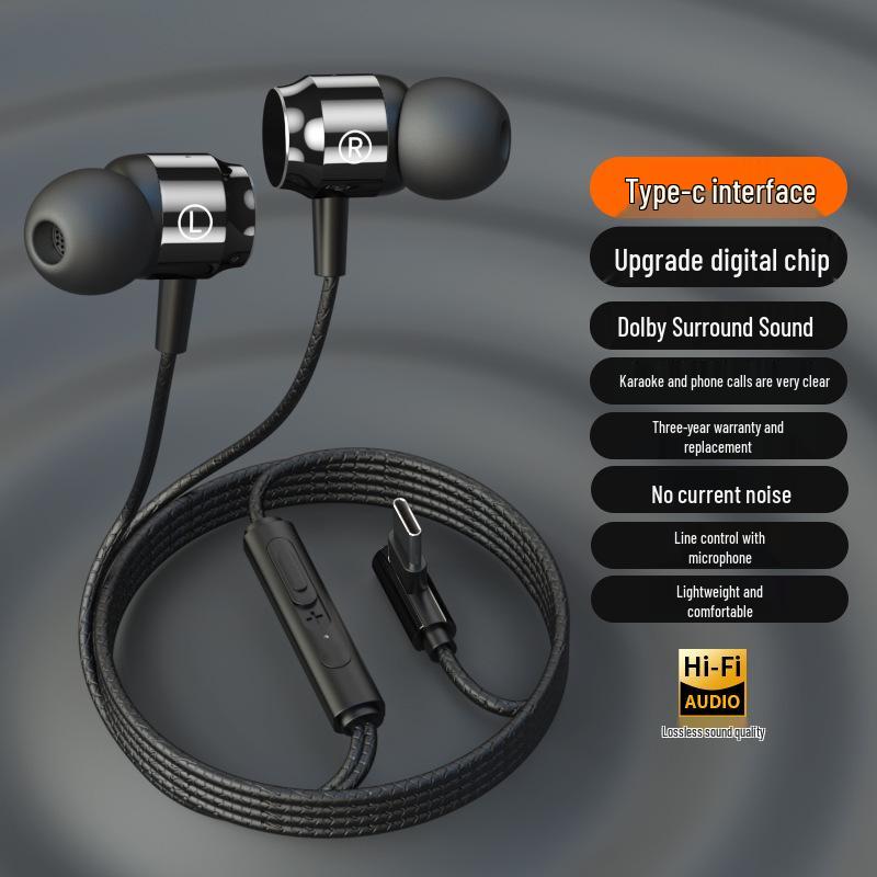 In-Ear Type-C Noise-Canceling Headphones for Huawei & Oppo