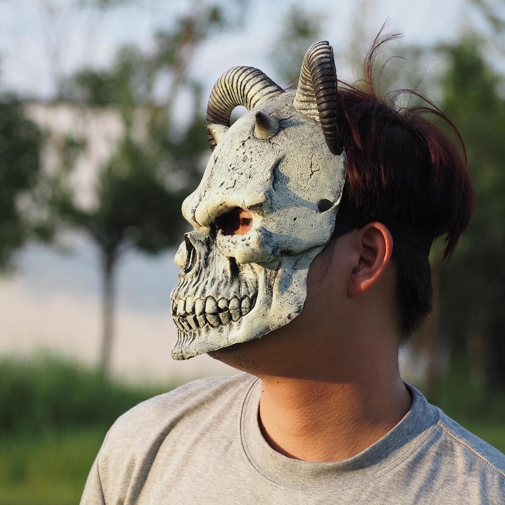Maschera Demone Horror 3D per Feste di Halloween, Carnevale e Mardi Gras