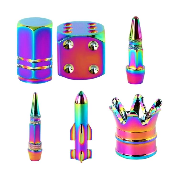 Weatherproof Aluminum Alloy Cycling Tire Valves Cap Corrosion Resistant Valves Cover Premium Finishing Impacts Resistant