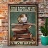 Retro Vintage Metal Tin Sign Guinea Pig Time Spent with Books Guinea Pigs Is Never Wasted Sign Poster for Home Garden Kitch Good