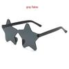 Colorful Rimless Star Party Sunglasses: Fun One-Piece Design