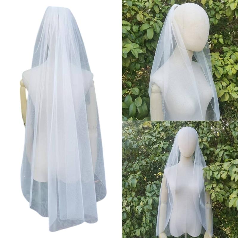 Gothicism Styles Veil Black Meshes Unique Veil Halloween Vintage Bridal Veil for Wedding Ceremonies
