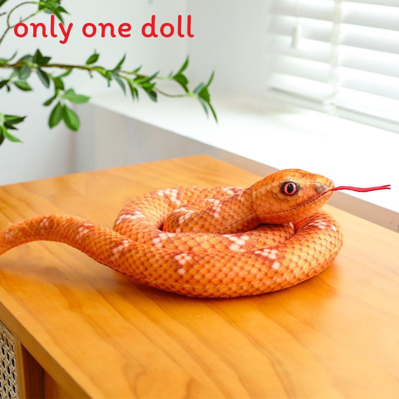 Snake Plush Toy With Realistic Design For Kids And Adults Gift Collectible
