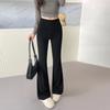 Black Horn Sweatpants Women's New Autumn High-waisted Slim Horseshoe Pants Small Waist Slightly Pulled Sweatpants
