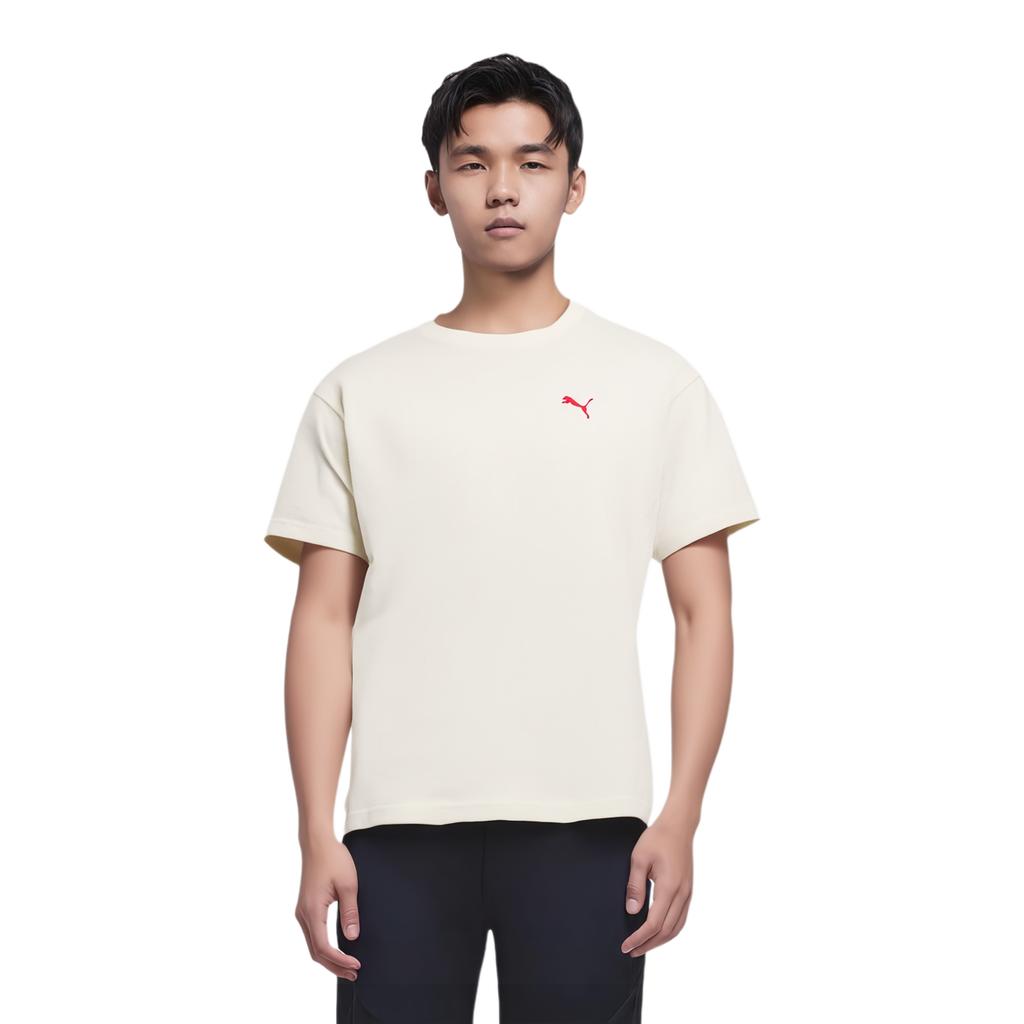 Puma Comfortable Soft Fashionable Versatile Sports Casual Short Sleeve T-Shirt Men Tops Off-White 633134-73