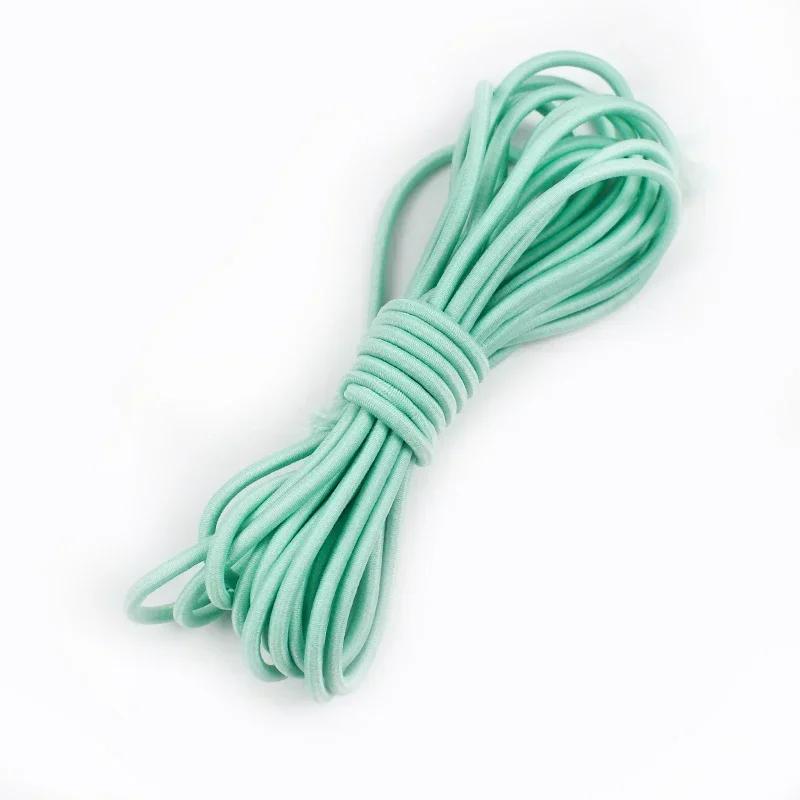 5/10/20M 4mm Daugiaspalė Elastinga Juostelė Apvali Plaukų Gumelė Skrybėlės Raištelis Guminės Juostelės Drabužių Spyruoklinė Virvelė Siuvimo Įstrižainė