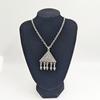 Retro Ethnic Kazakh Triangle Tassel Jewelry Set: Earrings & Necklace