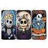 Nightmare Before Christmas PU Wallet Women Long Zip Clutch Makeup Bag Jack Skellington 3pcs