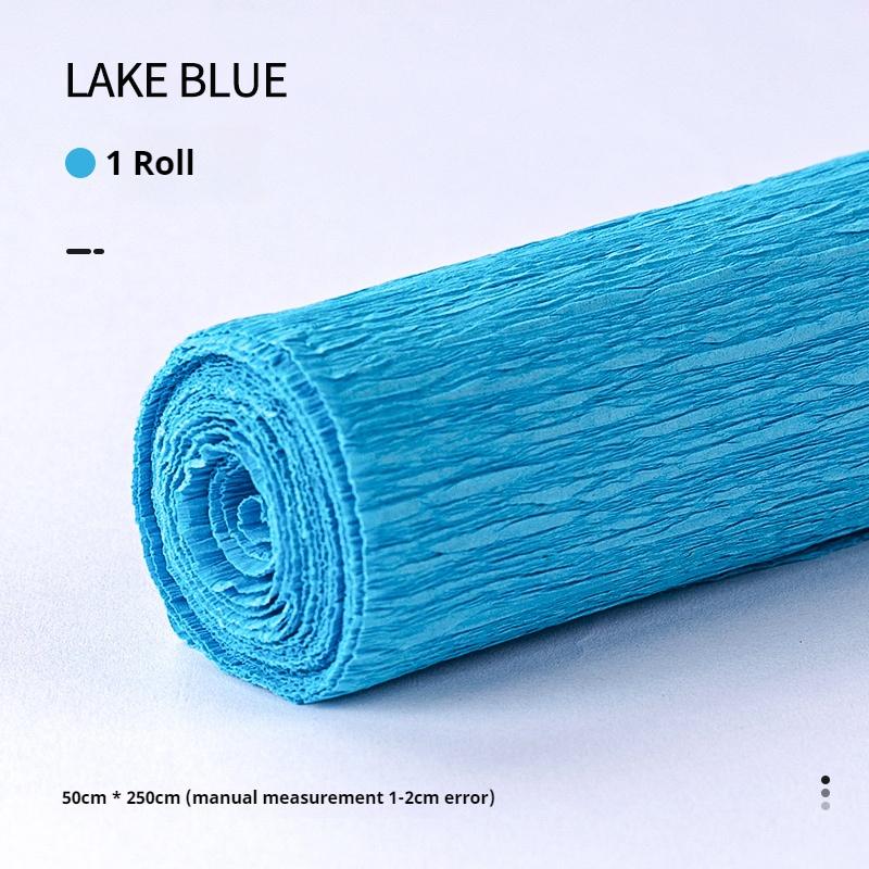 1Roll Crepe Paper 50x250cm Colored Roll Origami Crinkled Crepe Paper Craft DIY Flowers Decoration Wrapping Thickened Paper Craft
