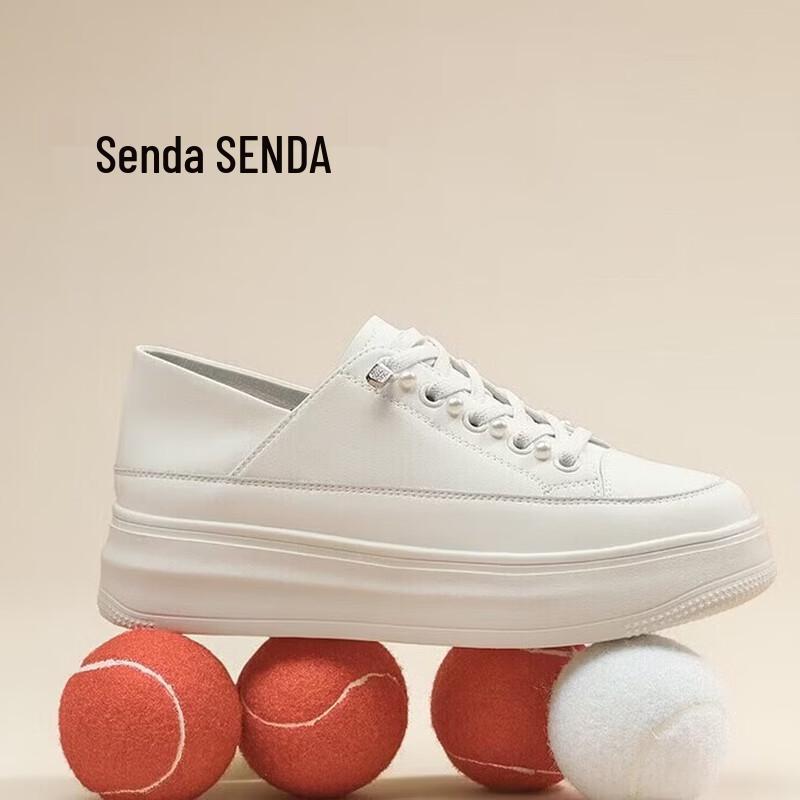 SENDA Women s Casual White Shoes 39