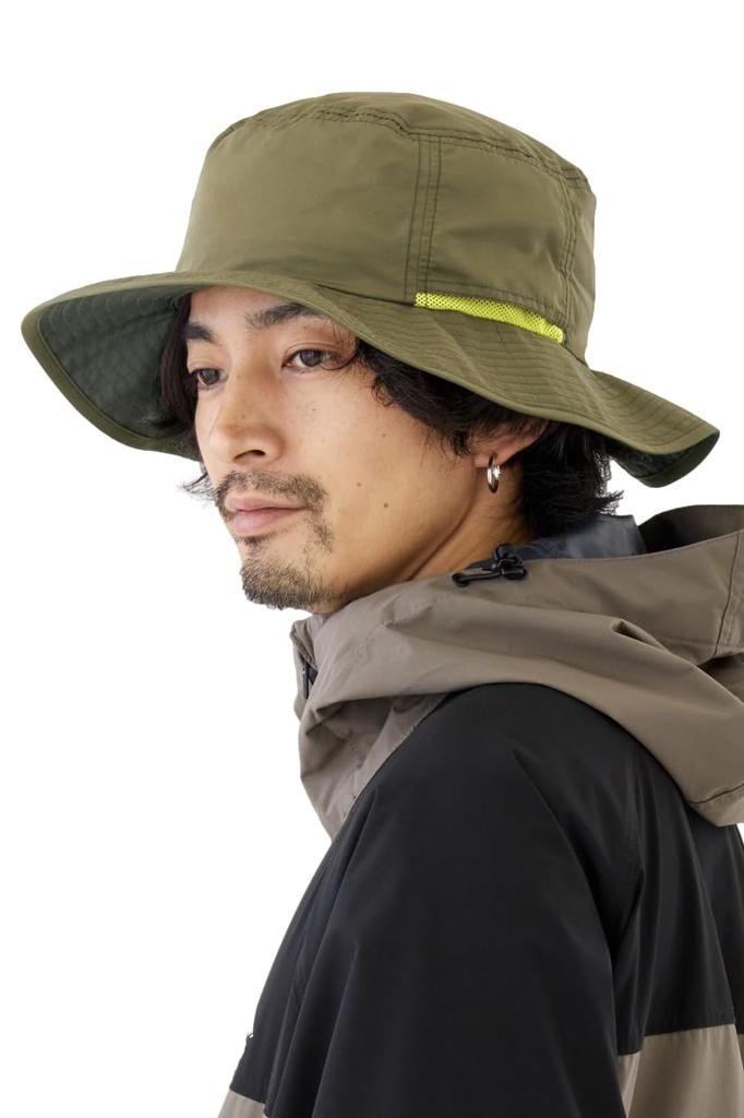 Valeria Adventure Solid Perfect for UV with Khaki Men's Water-Repellent Hat, Color, Camping, Breathable, Foldable, Fashionable, Protection,