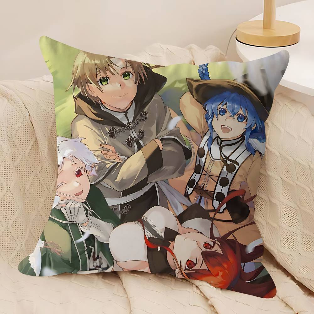 Mushoku Tensei Jobless Reincarnation Personalized Picture Text Home Decorative Pillows Household Gifts 45x45cm