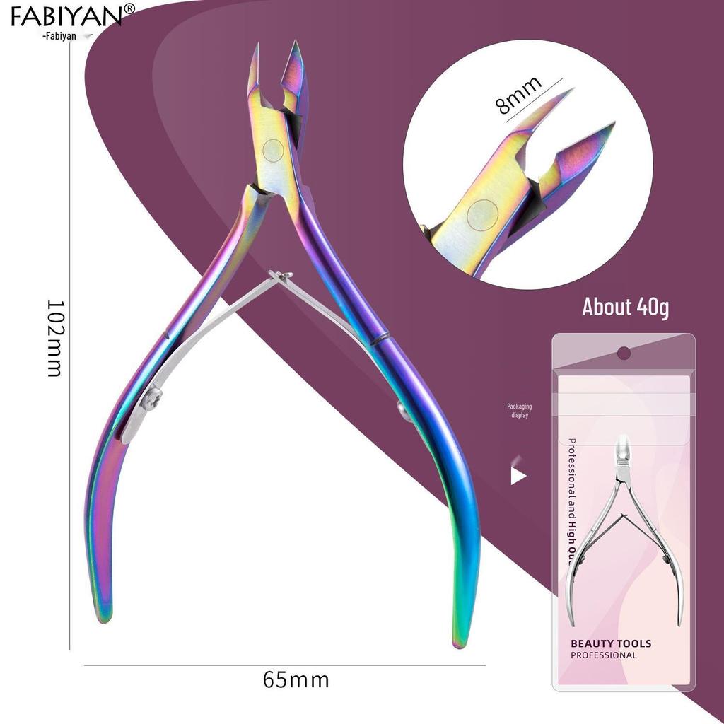 D501 Stainless Steel Cuticle Nipper & Hangnail Remover Set - Gray Manicure Tool
