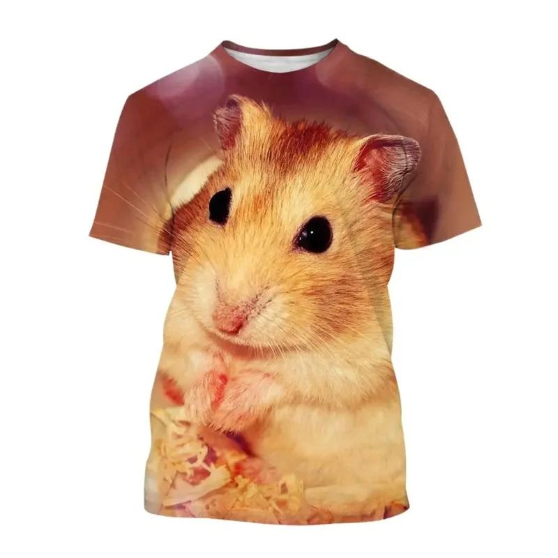 New Summer Cute Guinea Pig T-Shirt For Funny Animal 3D Printed Tees Fashion Short Sleeves Clothes Harajuku T Shirts Tops