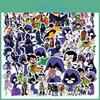 Vibrant 50pcs Teen Titans Go Sticker Set For Personalizing Luggage And Bikes