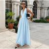 2026 New Women Summer Cotton Long Dress Sleeveless Sexy V-Neck Boho Maxi Dress Loose Style Long Dress Clothes