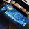 Cat And Starry Sky Mouse Pad XXL Large Anti-Slip Rubber Gaming MousePad Esport Durable Thick Table Mats PC Office Gamer Desk Mat