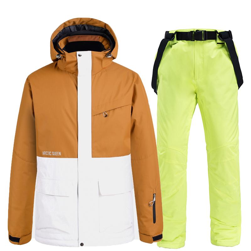 New Women's Ski Suit Winter Sports Breathable Warm Windproof Waterproof Skiing Snowboarding Jacket and Pants Men Ski Set Snowsuit
