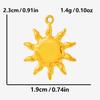 6pcs Silver/Gold Color Stainless Steel Sun Charms For Jewelry Making Supplies Diy Stone Handmade Bracelets Sunshine Pendant Bulk