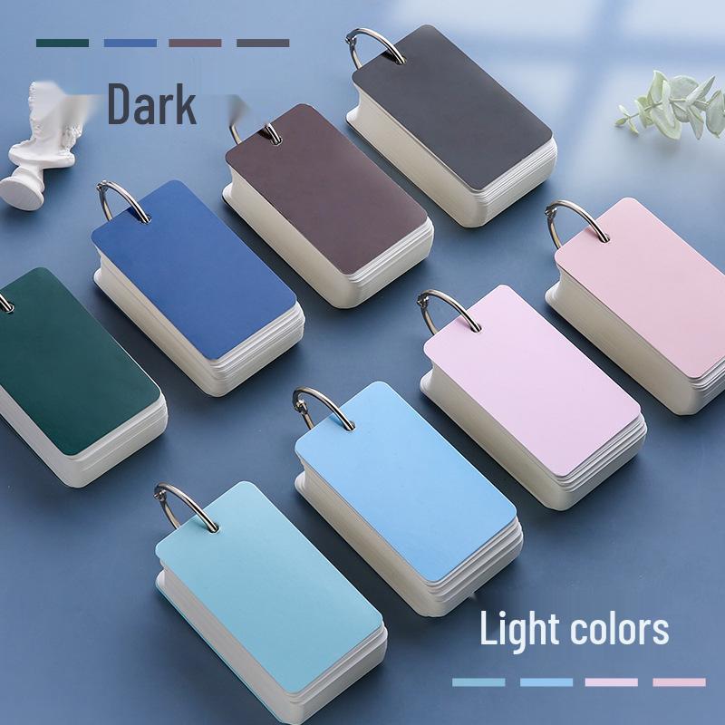 Compact White Cardstock with Handwritten English Words - Pocket-Sized Message Cards for High School Memory Books