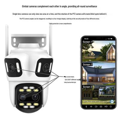 Wireless 8x Zoom Outdoor Panoramic HD Camera with Cross-border Linkage and 360-Degree Coverage