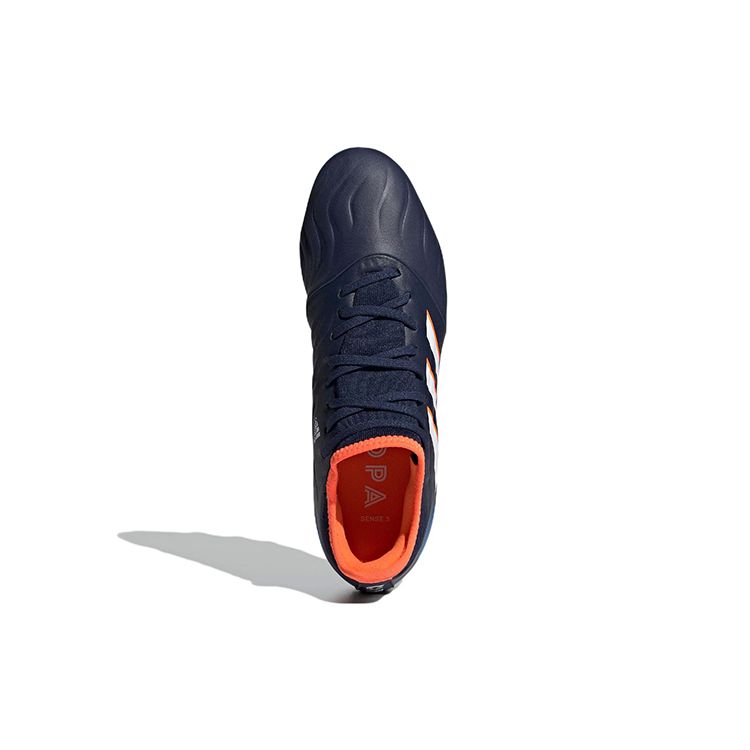 Adidas Copa Sense.3 Round Toe Lace-Up AG (Rubber Short Studs) Slip-Resistant Durable Lightweight Soccer Shoes Men Soccer Shoes Black White Blue GW4966