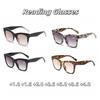 Fashionable and Trendy Large Frame Reading Glasses Women with Elegant Temperament and Gradient Color Glasses Diopter To +4.0