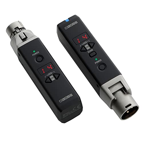 

BOSS WL-30XLR wireless system, easy setup, wireless dynamic microphone, transmission range of up ...