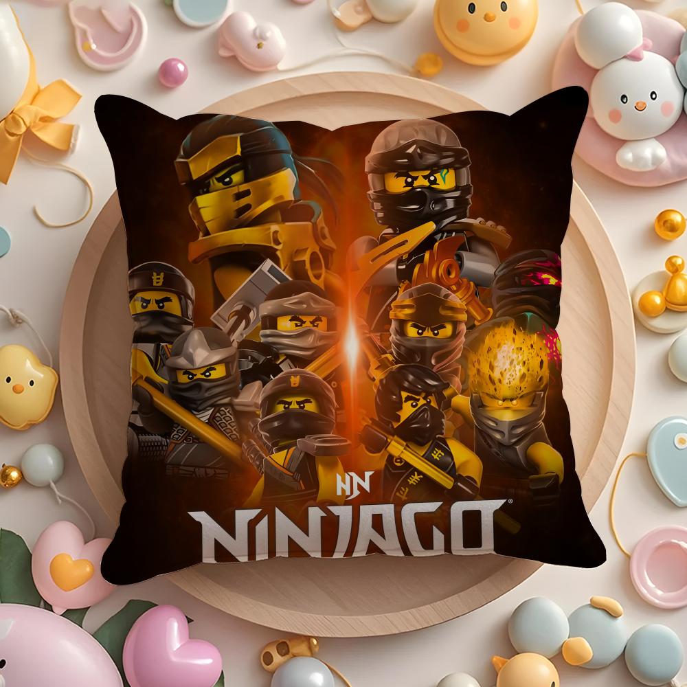 G-Game N-Ninjagos Pillow Case Soft Plush Fabric Double-Sided Printed Cushion Cover Warm Winter Sofa Pillow Case
