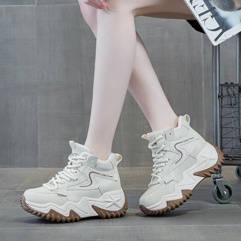 9962 leather high-top shoes children's new versatile autumn and winter platform sports and leisure shoes