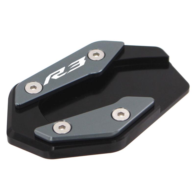 Motocicleta para yamaha YZF-R3 MT-03 YZF-R25 acessórios yzf r3 r25 mt 03 kickstand pé suporte lateral extensão almofada suporte
