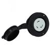 Flanschsteckdose 30A 125V NEMA L5-30R Verriegelungssteckdose RV-Strom 2-polig 3-adrig Elektrische Steckdose mit wetterfester Kappe