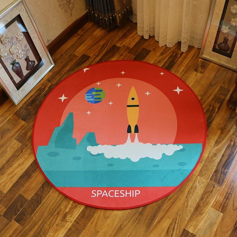

Winlife Universele Stijl Tapijten Cartoon Kids Tapijten Computer Stoel Tapijten Ronde Gebied Matten Voor Slaapkamer Anti-Slip Tapijten Galaxy tapijt Diameter 60cm