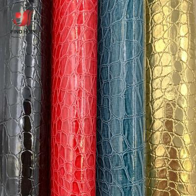 20*120CM Crocodile Pattern PU Synthetic Faux Leather Fabric Vinyl Embossed Upholstery Wallet Box Bag Craft DIY Earring