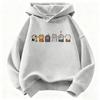 New autumn/winter style cat paw pattern children's sports hoodie, cute Harajuku style boys' and girls' hoodies, autumn/winter