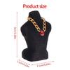 Realistic Miniature Doll House Jewelry Stand Model With Flocking Finish and Necklace for 1/24 Antique Cabinet Decors