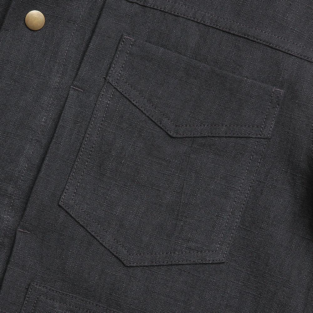 Sortie Type-2 Linen Trucker Jacket (Charcoal)