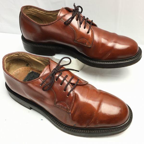 

Vintage 80s-90s ANTICA CUOIERIA Made in Italy Handmade Plain Toe Shoes Brown Size 41 (26.0)