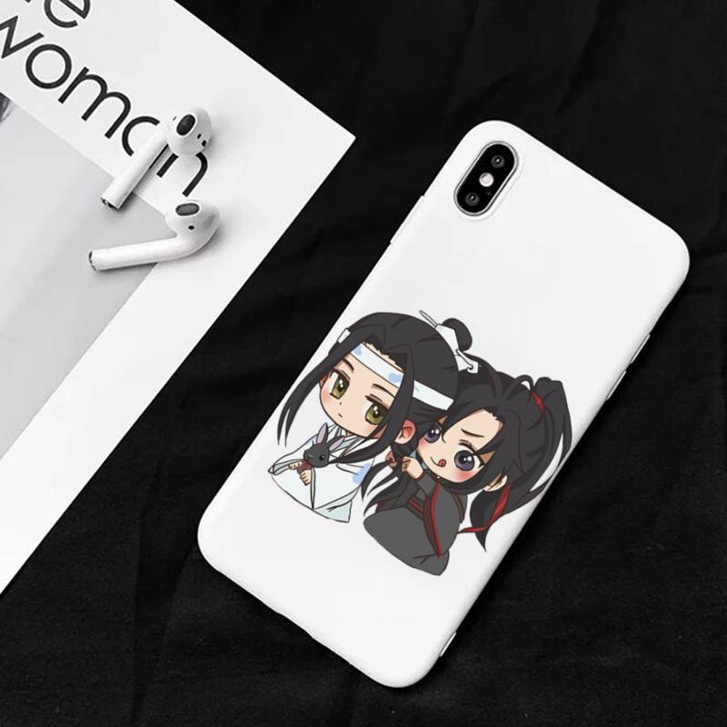 Anime Grandmaster Mo Dao Zu Shi MDZS Phone Case for iPhone 11 12 13 Mini Pro Xs Max 8 7 6 6S Plus X XR Solid Candy Color Case