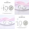 925 Silver Colorful Gold Rose Gold Big Hoop Earrings For Women Collocation Wedding For Wife Girlfriend Gift