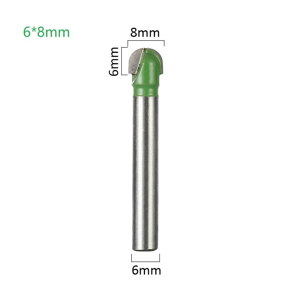 6mm Shank Ball Round Nose Cove Box Wood Router Bits Cove CNC Milling Bit Tool