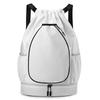 Large Capacity Basketball and Badminton Bag Drawstring Sports Backpack with Shoe Pocket for Outdoor Training and Travel