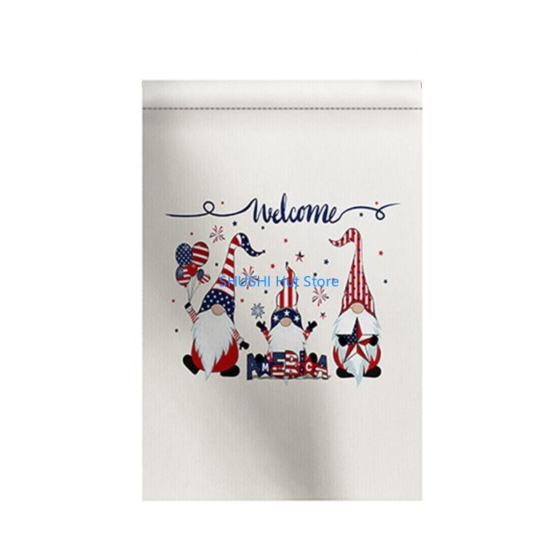 Patriotische Gartenflagge 4. Juli USA Stern Streifen Gedruckt Unabhängigkeitstag Vertikal Hof für Banner Outdoor Party Dekor D57B