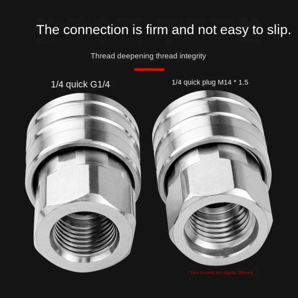 Silver High Pressure Washer Connector for 1/4 quick release connector Car Washer Lances